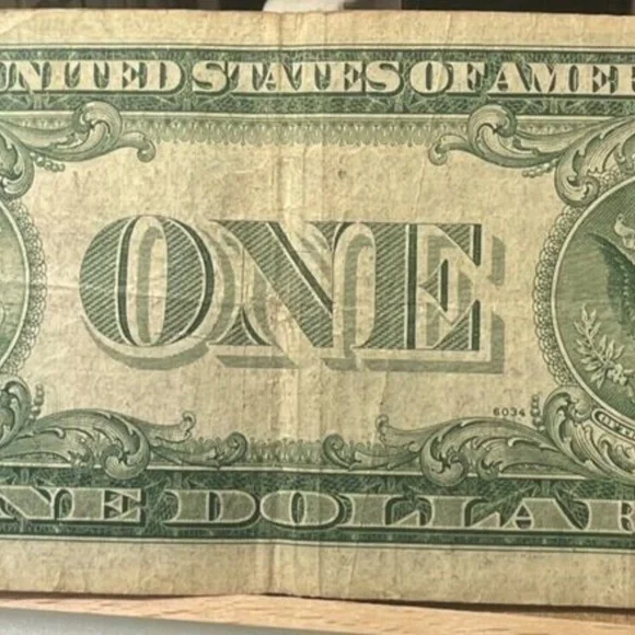1935-F One Dollar Bank Note Pt Blue Seal Certificate Us Federal $1. Vintage - Picture 4 of 8